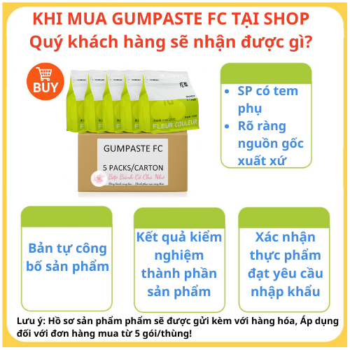 Gumpaste tạo hình Fleur Couleur (kẹo đường) - Màu đen