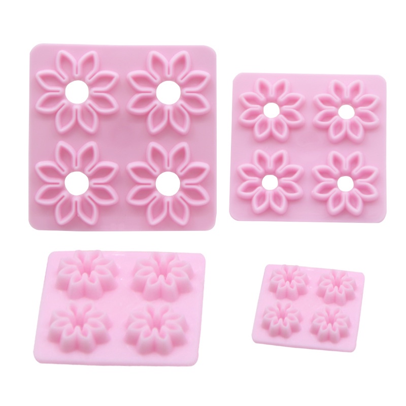 Khuôn Bánh Quy Fondant hoa hướng dương, hoa cúc