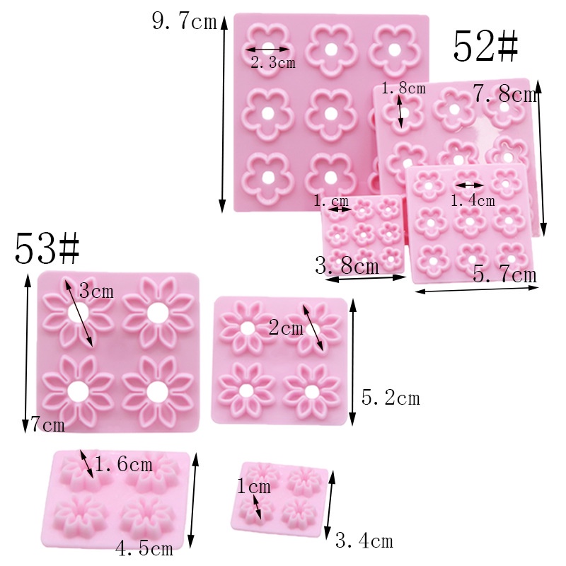 Khuôn Bánh Quy Fondant hoa hướng dương, hoa cúc