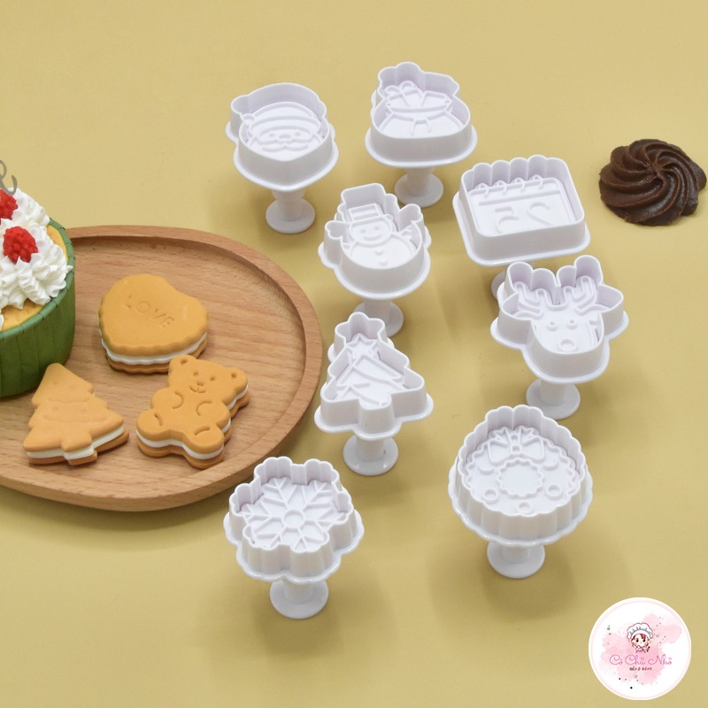 Bộ 4 khuôn nhựa nhấn giáng sinh