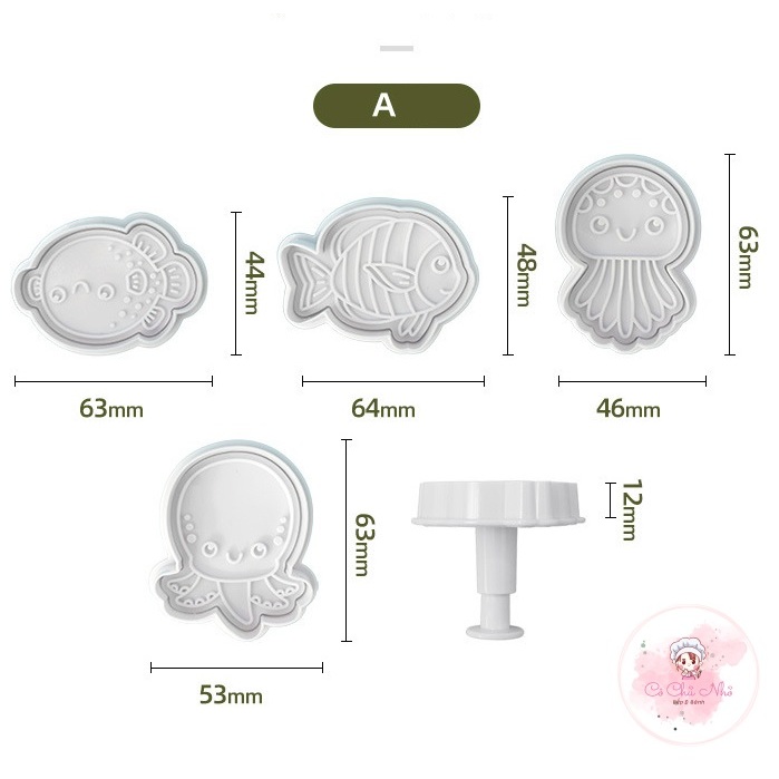 Bộ khuôn nhấn tạo hình sinh vật biển