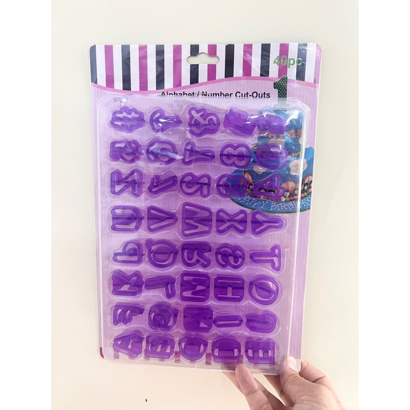 Bộ cutter chữ và số cao 2.5cm dùng làm fondant, gumpaste, cookie