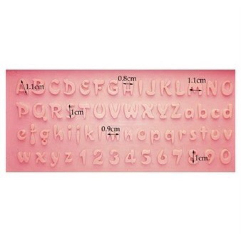 Khuôn silicon chữ số nhỏ 0.8-1.cm (khuôn dài) - MM-6728