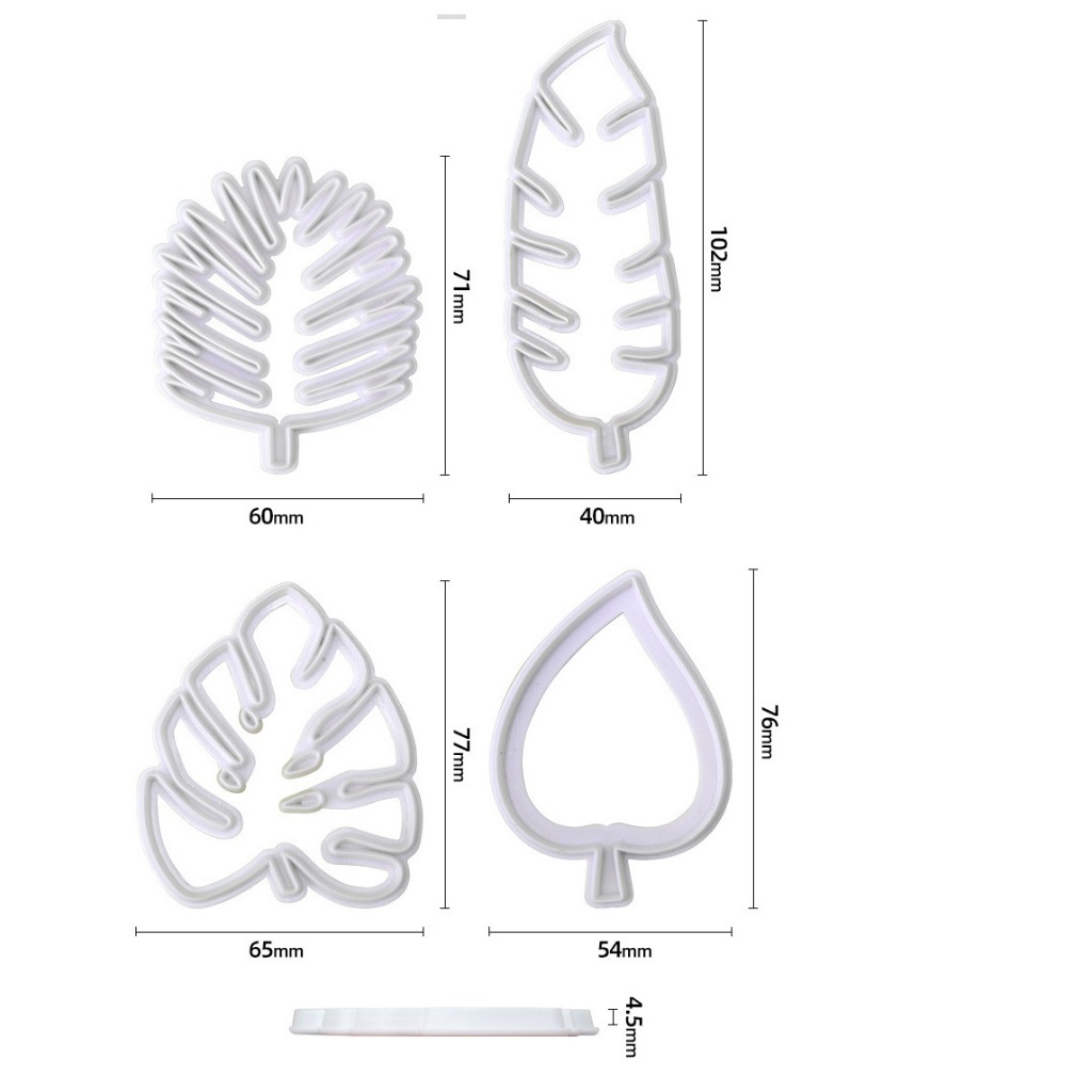 Bộ cutter 4 lá nhiệt đới