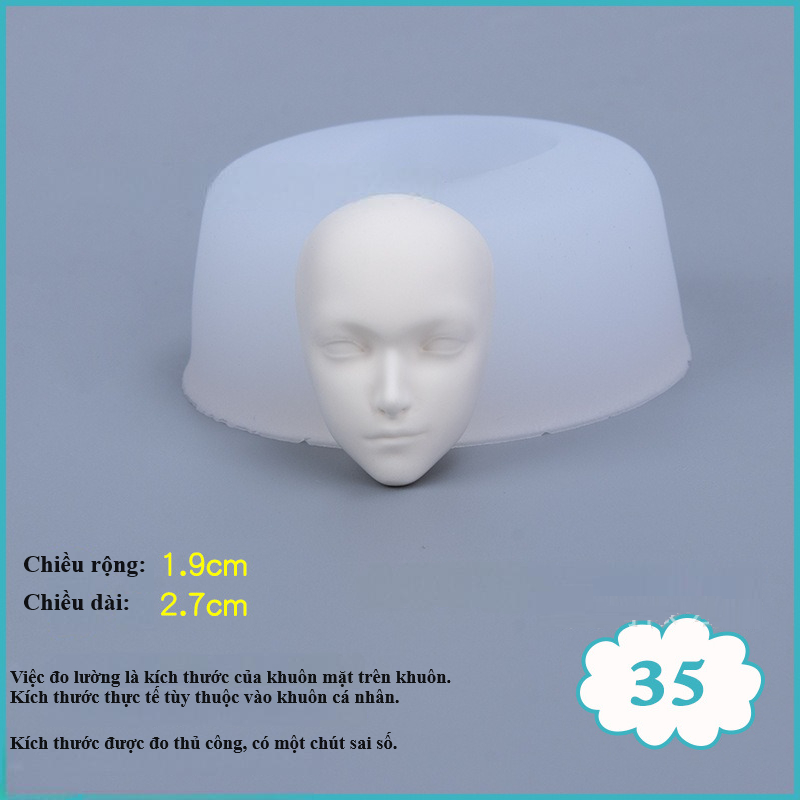 Khuôn silicon tạo hình mặt chibi