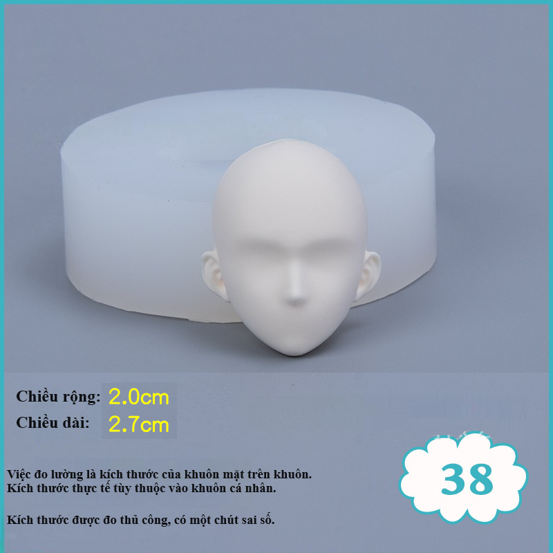 Khuôn silicon tạo hình mặt chibi