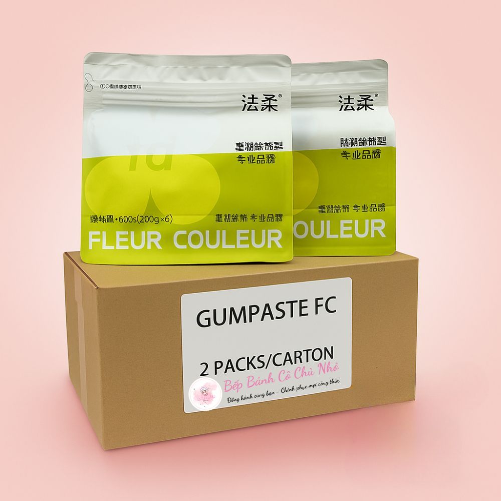 Gumpaste Fleur Couleur trắng hương sữa – Kẹo đường tạo hình hoa lá