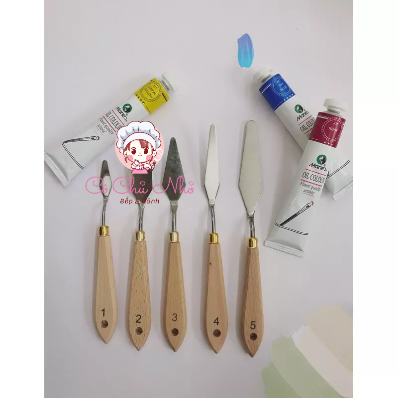 Bộ bay 5 cái gỗ sồi có đục lỗ cán