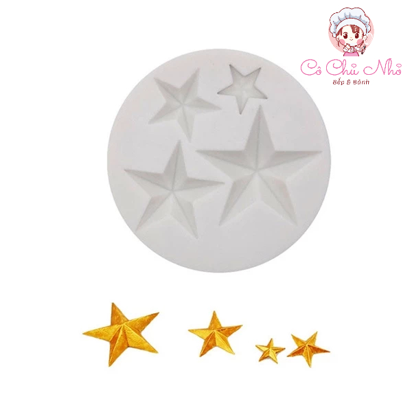Khuôn Silicon 4 ngôi sao - MM-3732