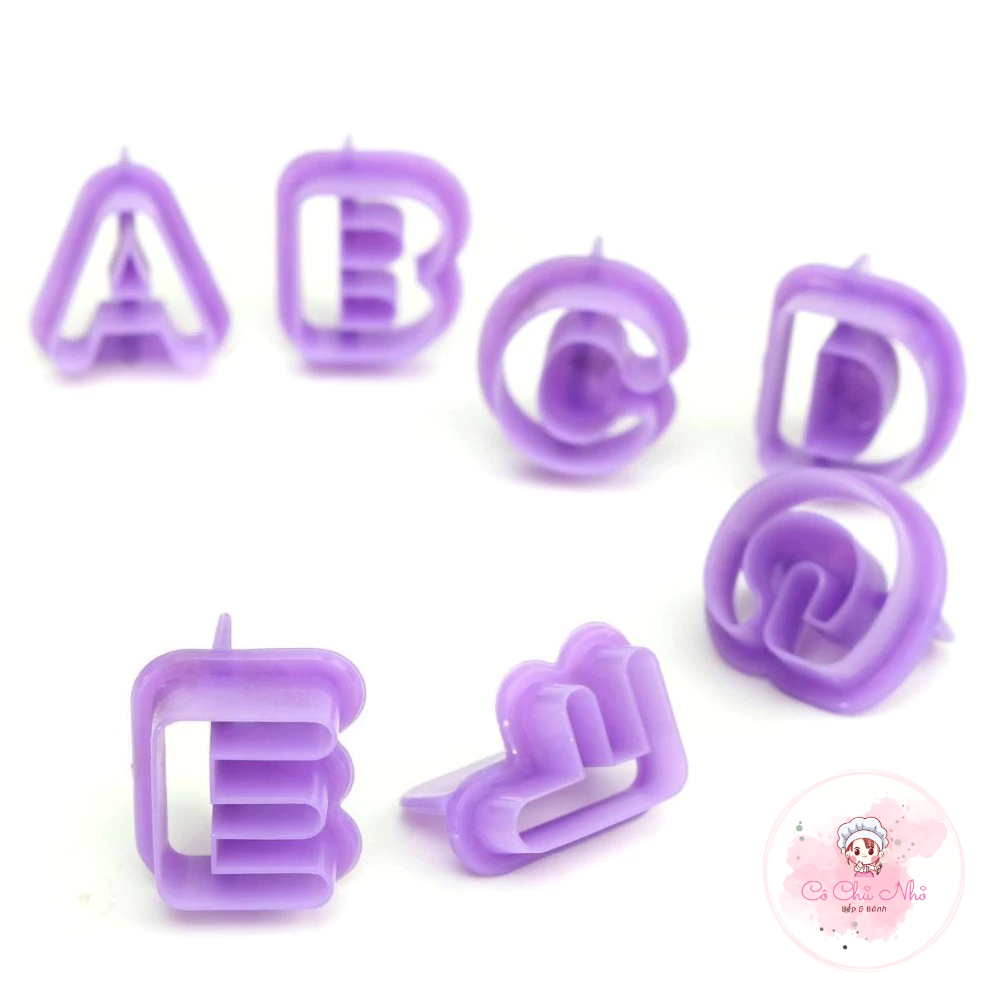 Bộ cutter chữ và số cao 2.5cm dùng làm fondant, gumpaste, cookie