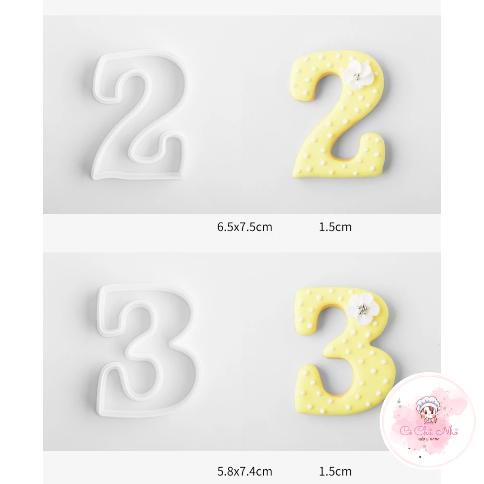 Bộ nhấn 9 số cookies - mẫu đẹp 135164