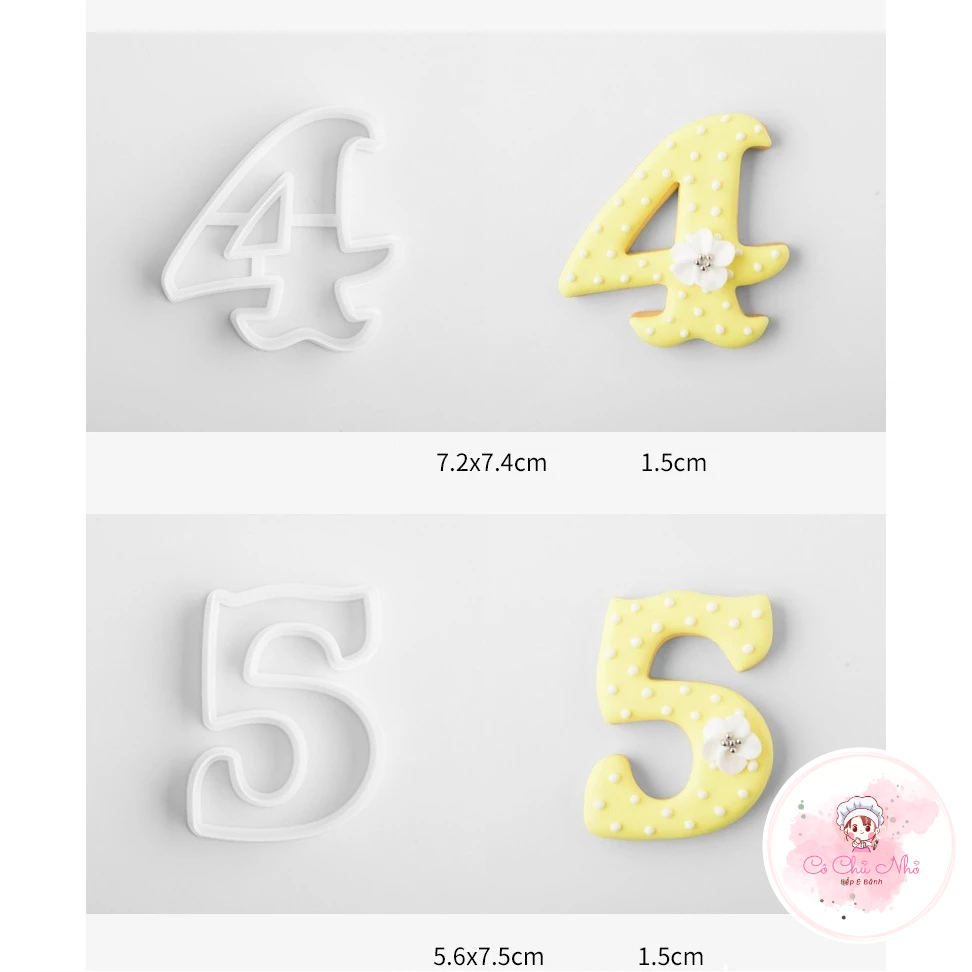 Bộ nhấn 9 số cookies - mẫu đẹp 135164