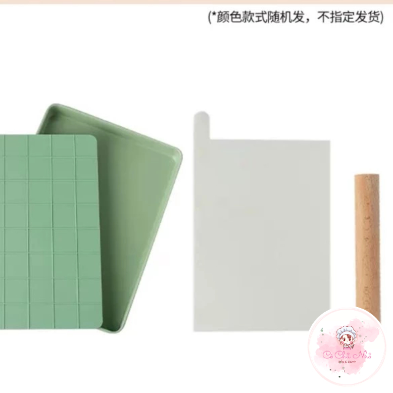 Khuôn Kẹo Nouga Màu Xanh 3 Tấm Chia Ô (Không Cây Lăn)