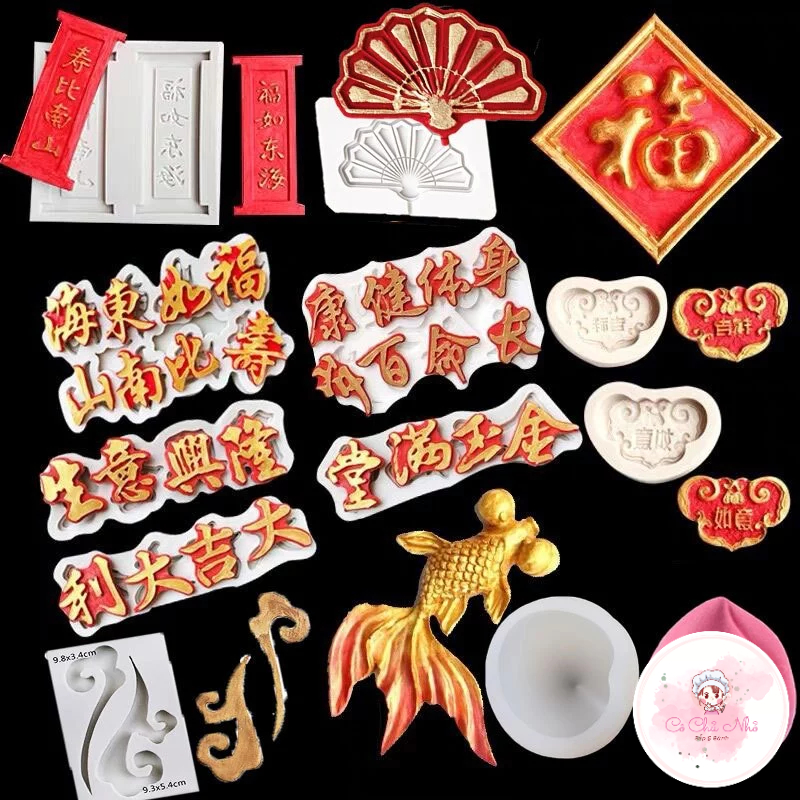 Khuôn Silicon hình chữ thọ, phúc