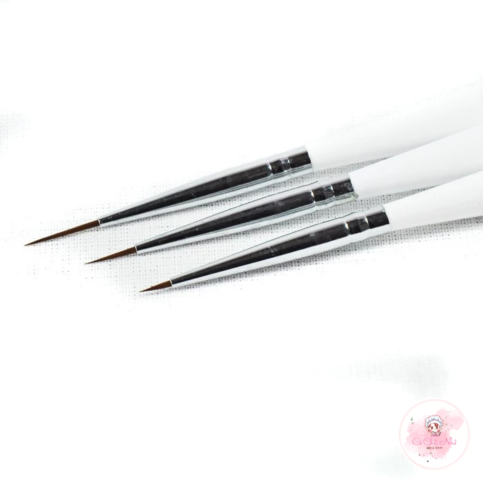 Bộ cọ nét 3 cây cán gỗ trắng - RTG số 27