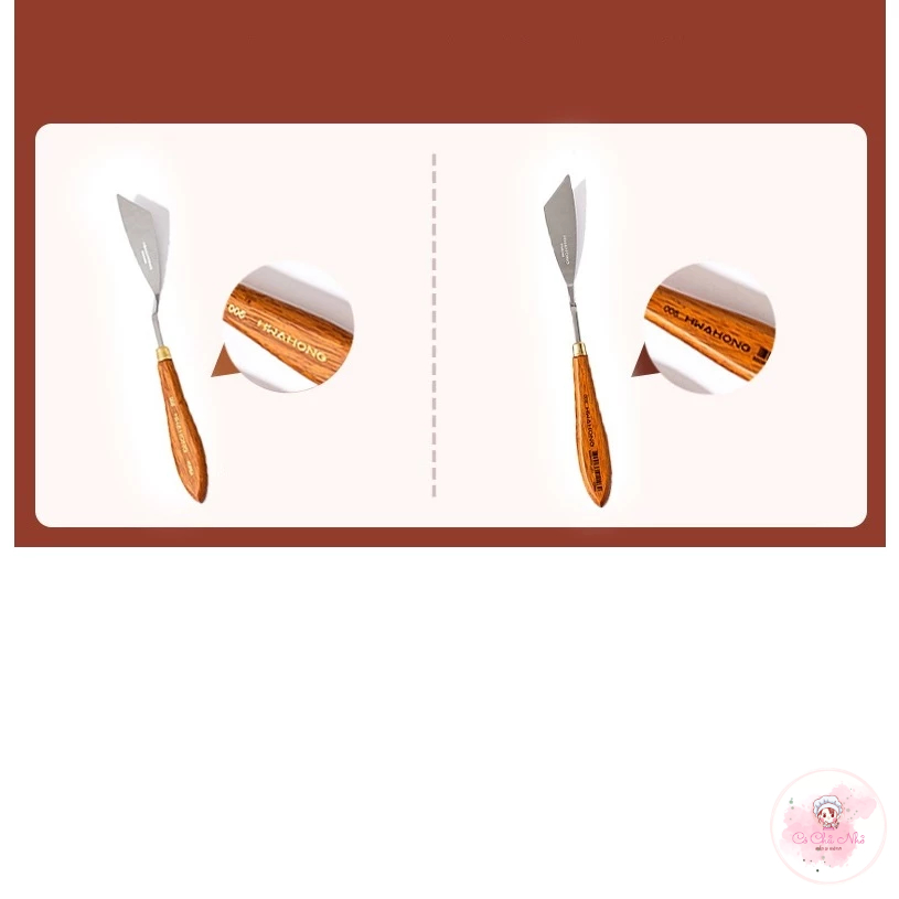 Bay hàn quốc Hwahong - Bay pha màu, bay lấy màu, bay tán màu vẽ tranh, cán nâu lẻ nhiều size