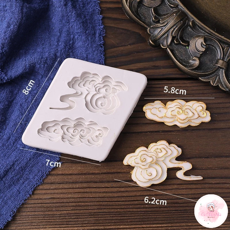 Khuôn silicon 2 đám mây (đẹp)