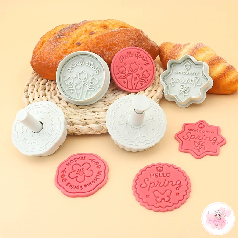 (new) Khuôn nhấn lò xo, nhấn bánh quy chữ nhiều mẫu