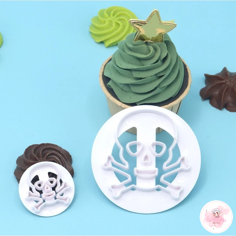 Khuôn nhấn nhựa tạo hình bánh quy, bánh bao mèo Kitty, chữ nhật, 7 châu lục, 3 hoa cúc
