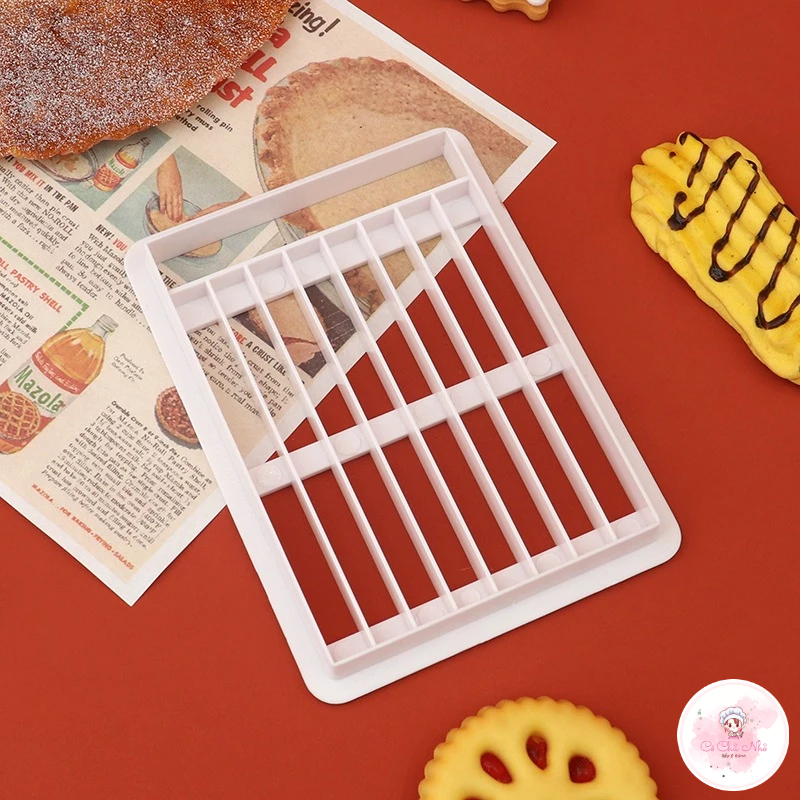 Khuôn nhấn nhựa tạo hình bánh quy, bánh bao mèo Kitty, chữ nhật, 7 châu lục, 3 hoa cúc