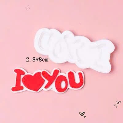 Khuôn Silicon mẫu chữ I Love You