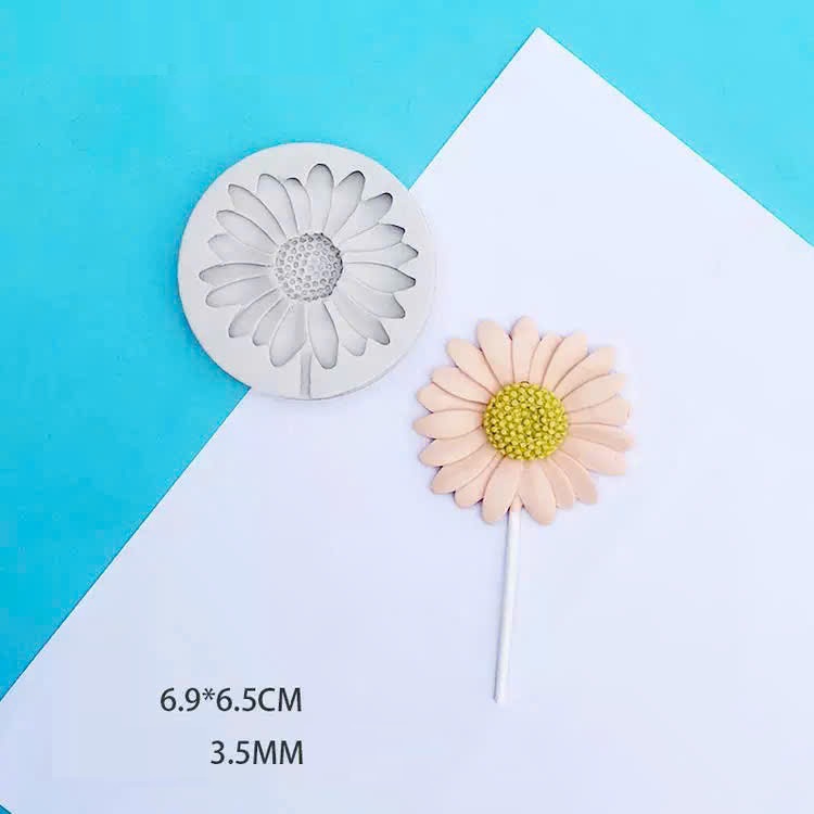 Khuôn Silicon hoa cúc lớn 6.5cm
