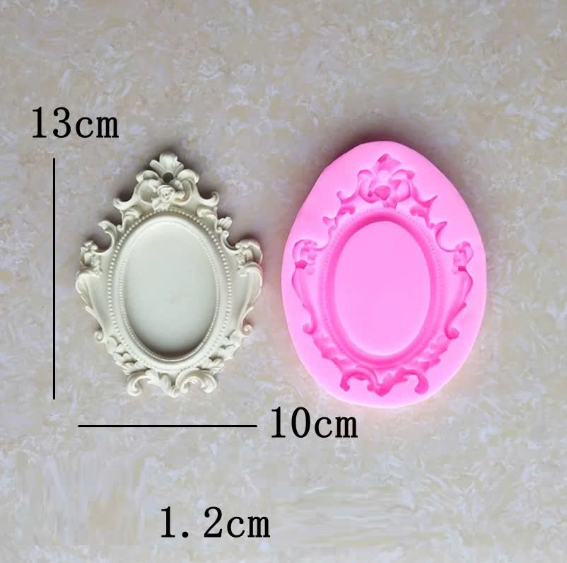 Khuôn silicon khung gương oval mới