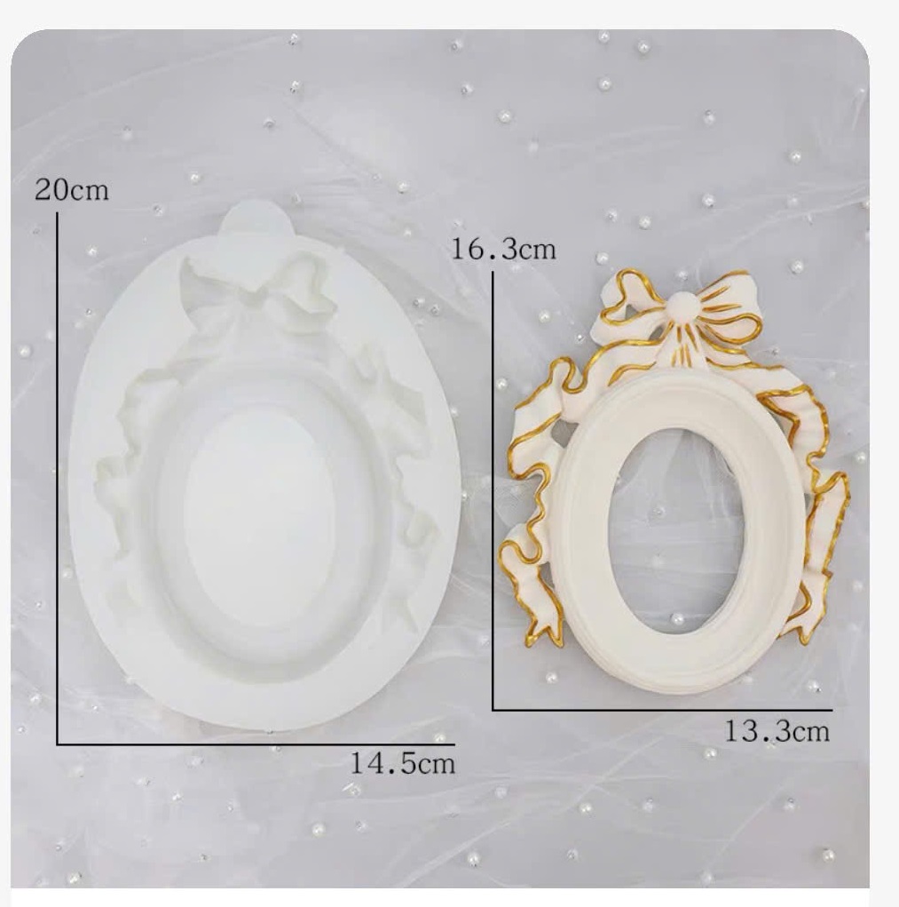 Khuôn silicon khung gương oval mới