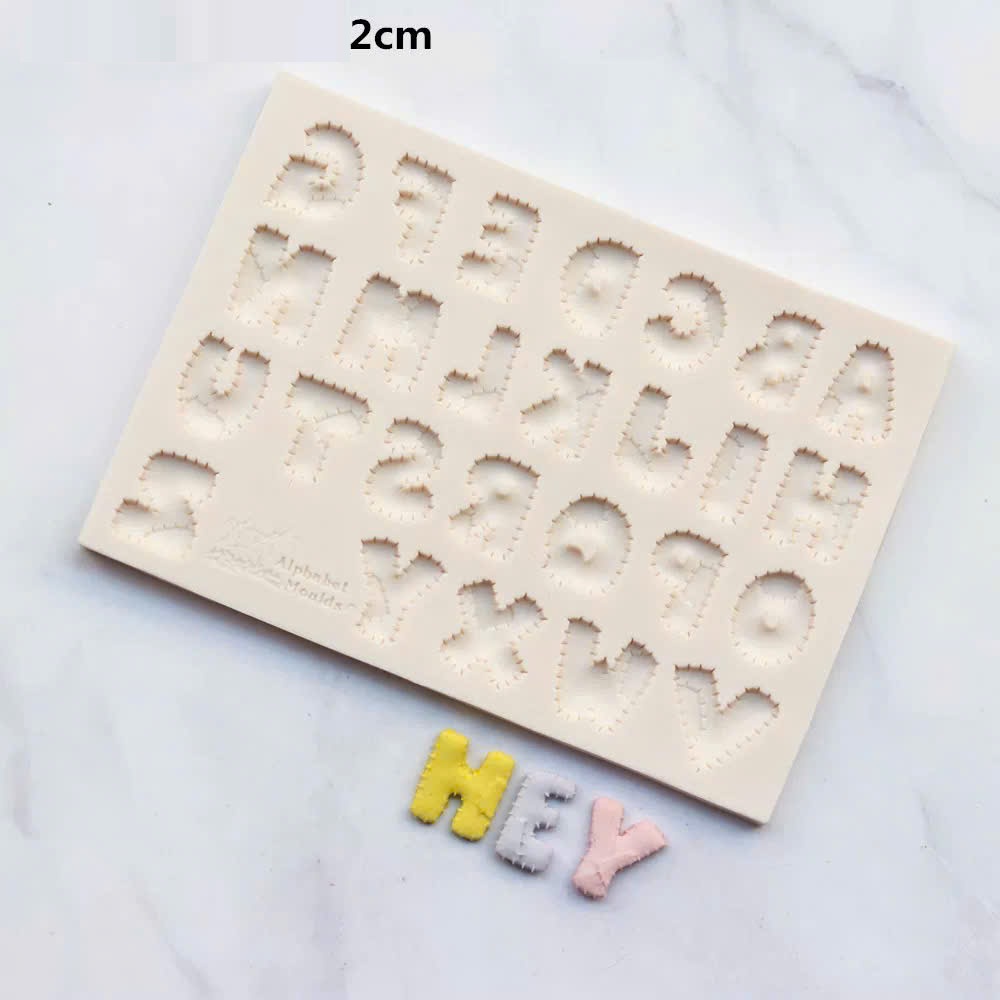 Khuôn Silicon chữ in hoa mẫu mới 2cm