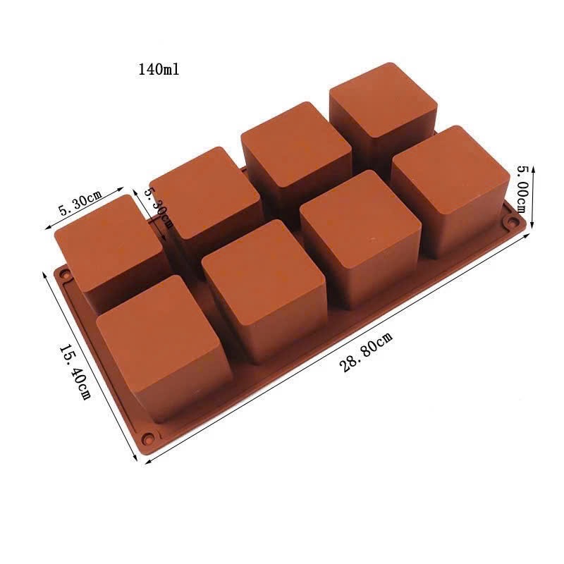 Khuôn Silicone Làm Bánh Mousse 8 hình chữ nhật