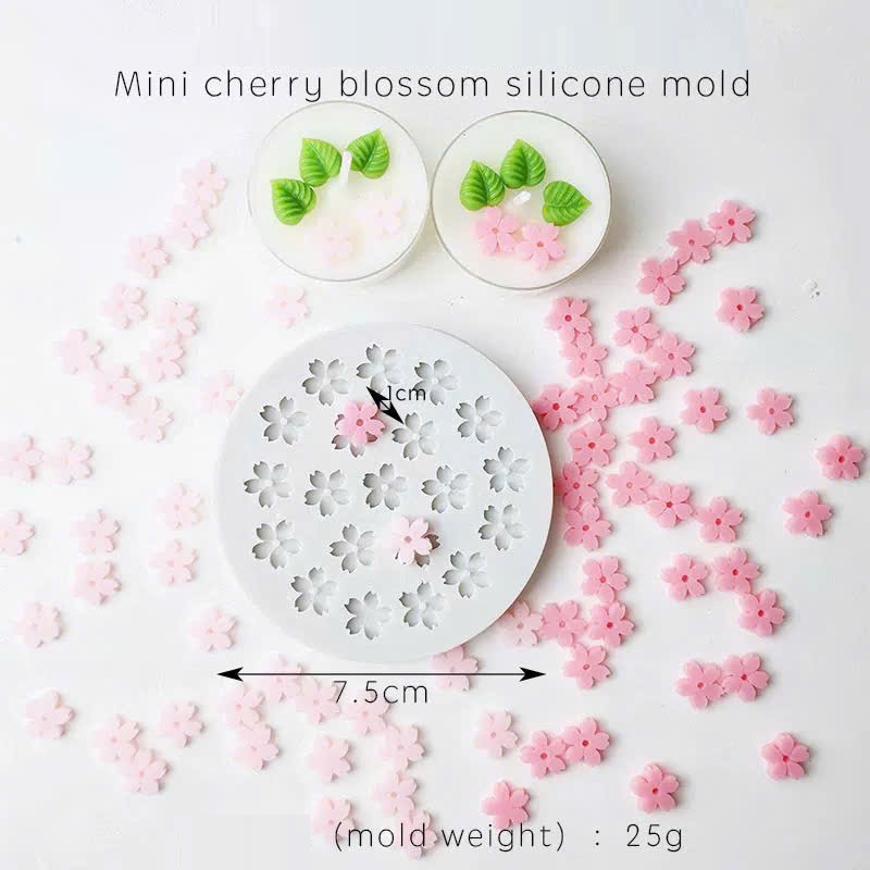 Khuôn silicon hoa anh đào mini
