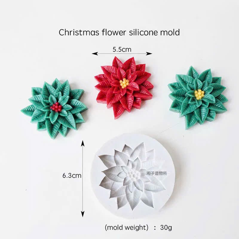 Khuôn silicon hoa cúc Noel