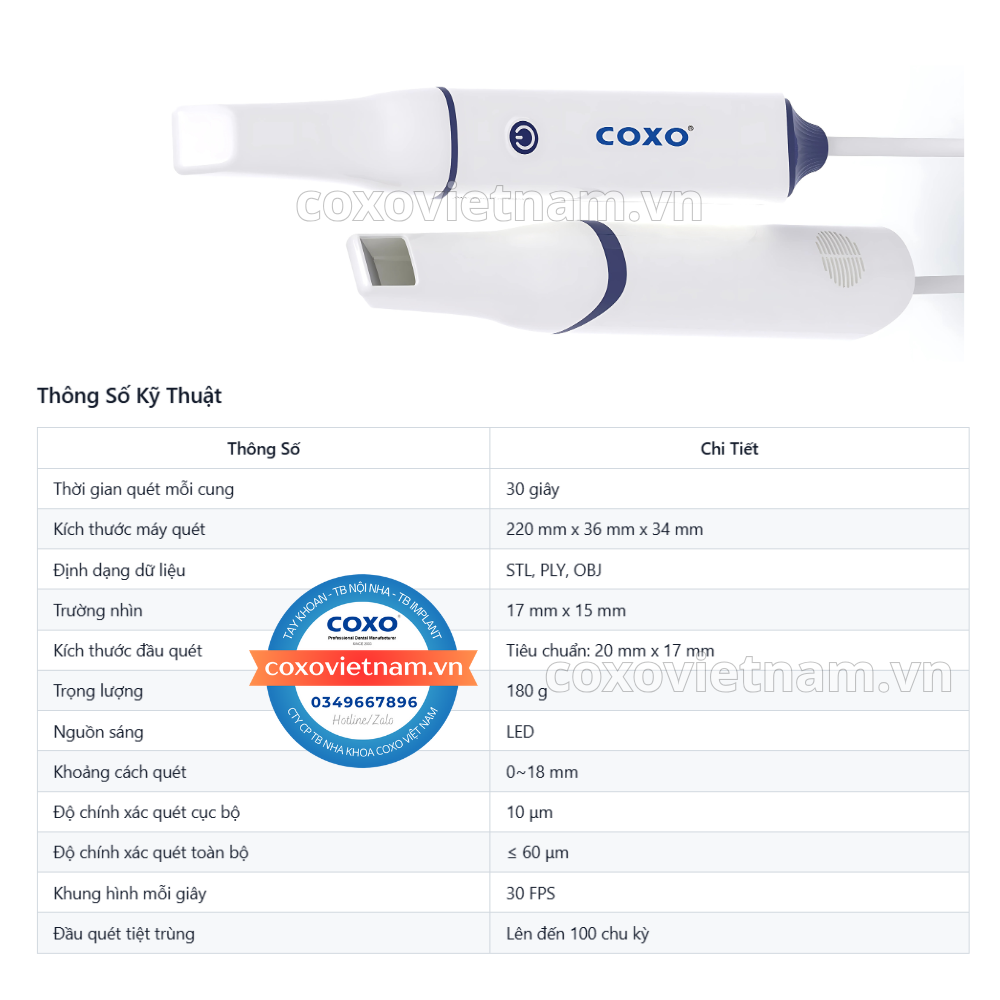 Máy quét scan trong miệng COXO DL-300P