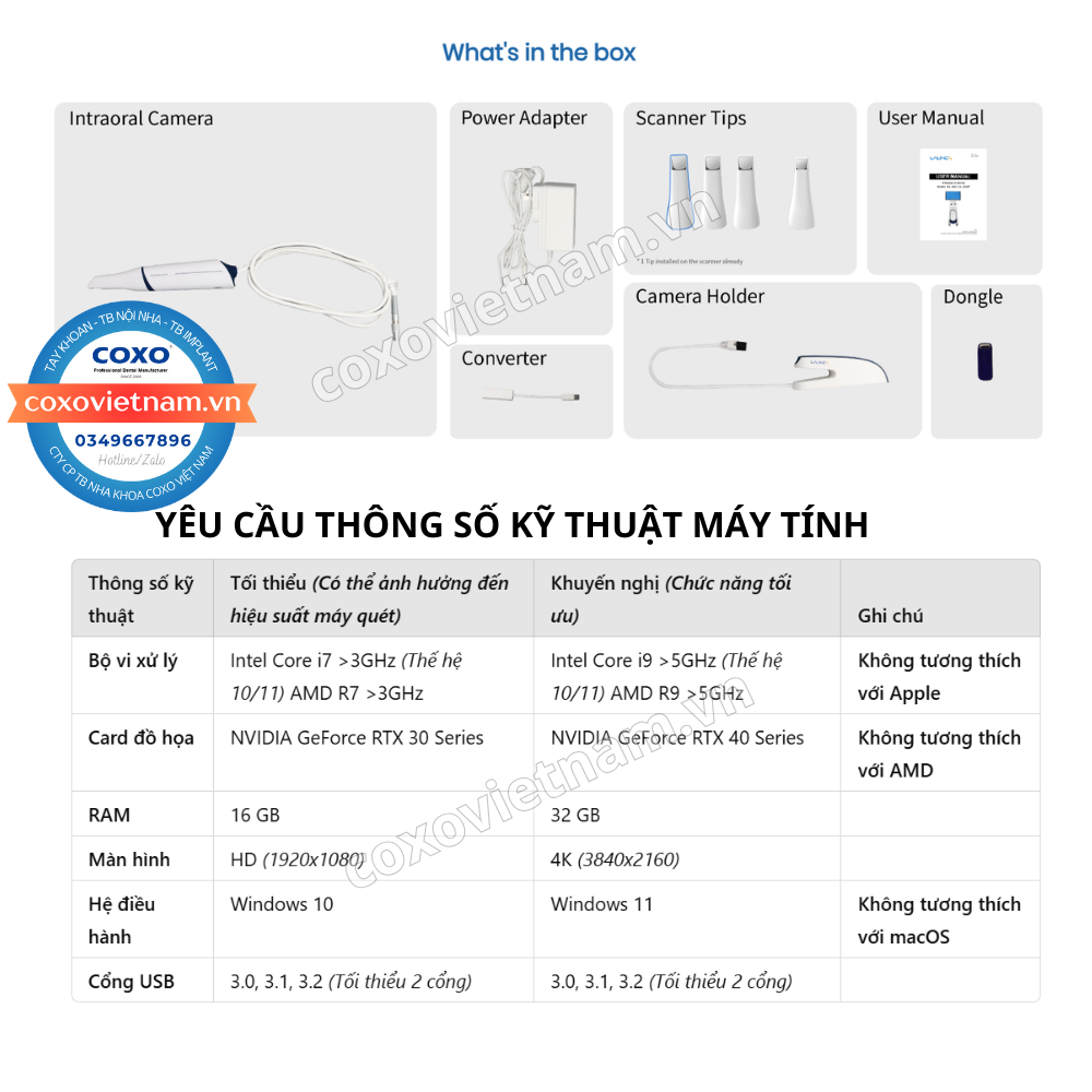 Máy quét scan trong miệng COXO DL-300P