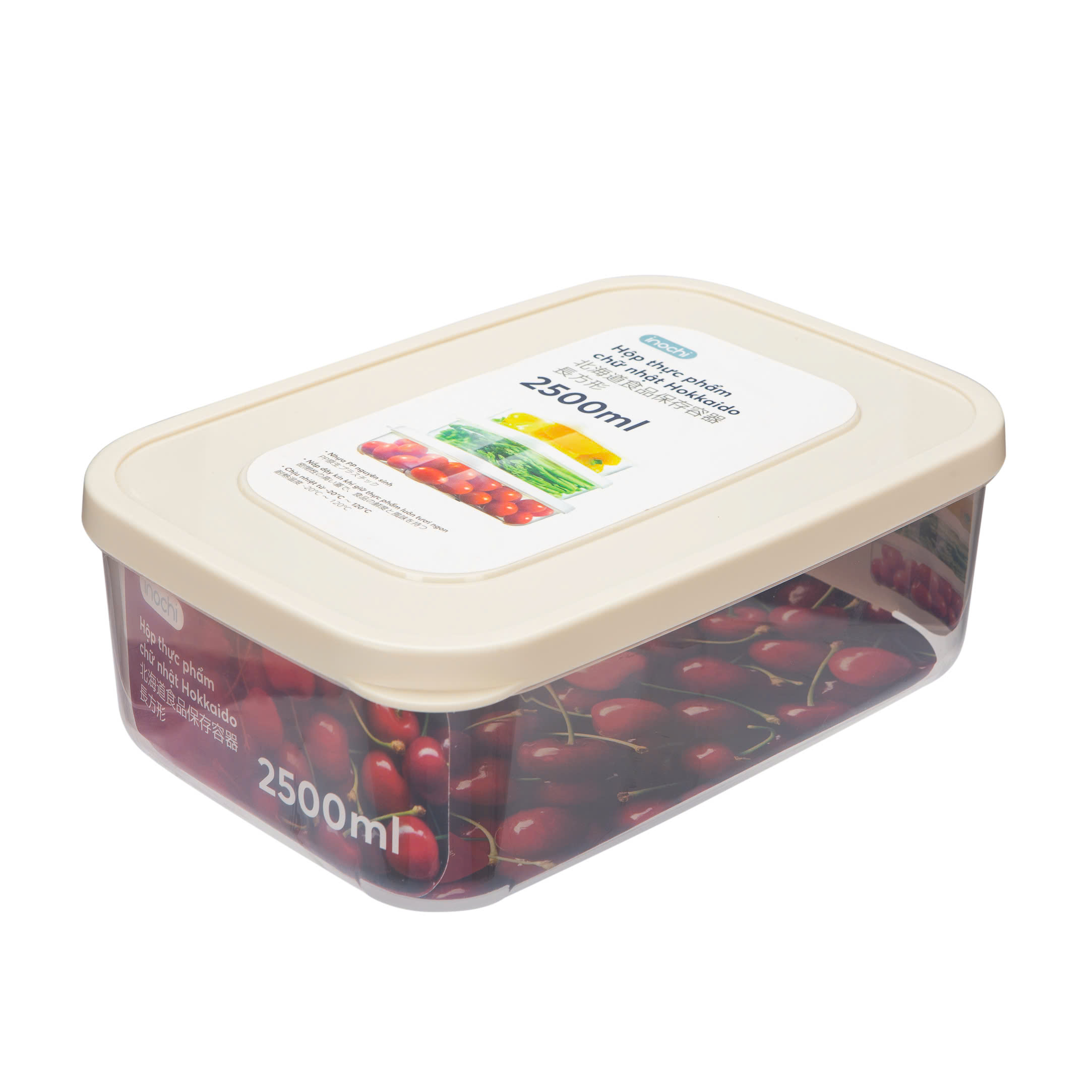 Hộp thực phẩm chữ nhật Hokkaido 2500ml