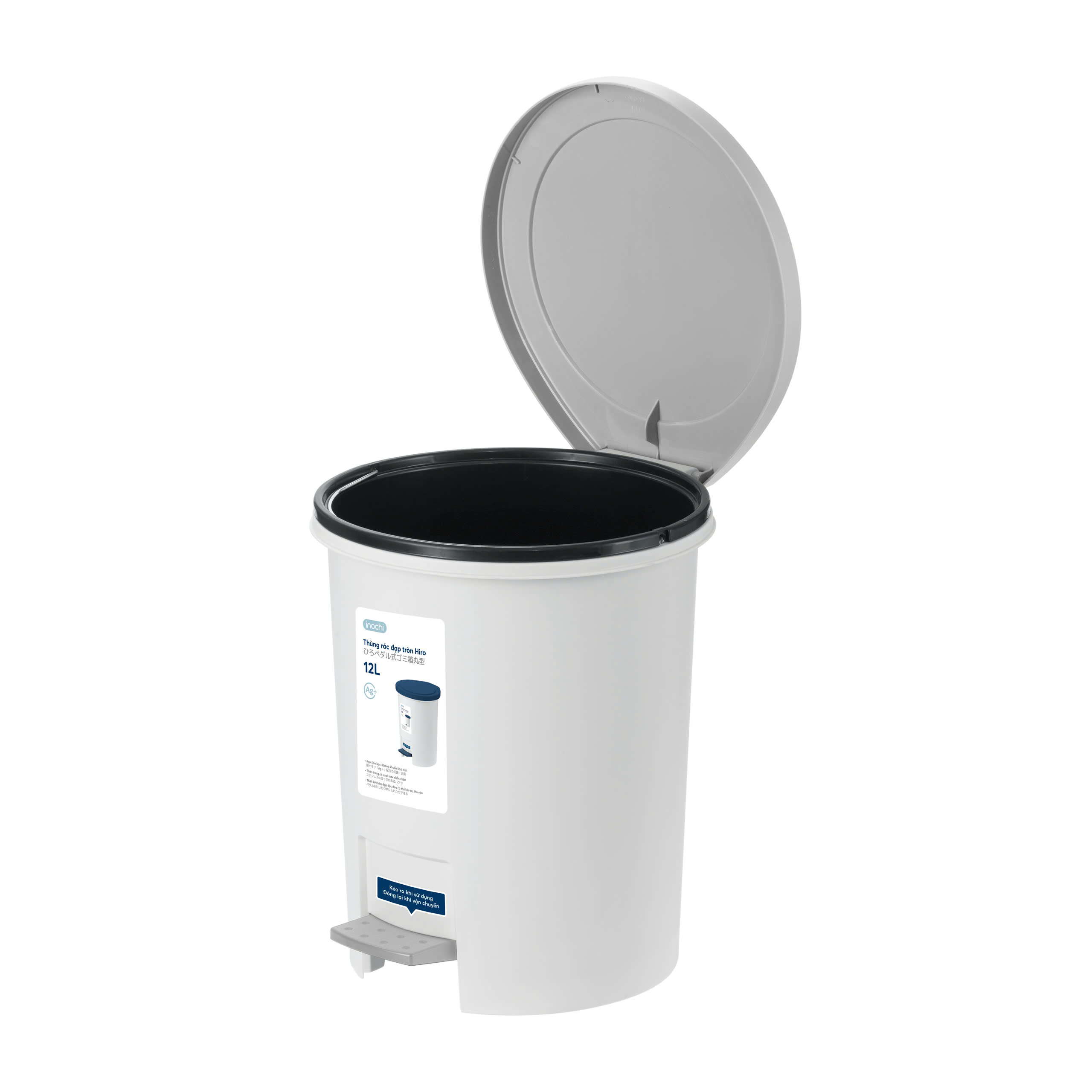 Thùng rác đạp tròn Hiro 12L