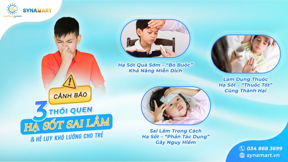 ⚠️⚠️⚠️ Cảnh Báo: 3 THÓI QUEN HẠ SỐT SAI LẦM & HỆ LỤY KHÓ LƯỜNG CHO TRẺ