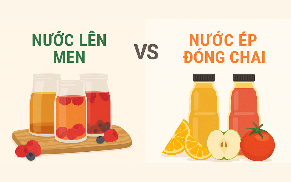 Nước Ép Đóng Chai vs. Nước Lên Men Tự Nhiên – Đâu Là Lựa Chọn Tốt Cho Sức Khỏe?
