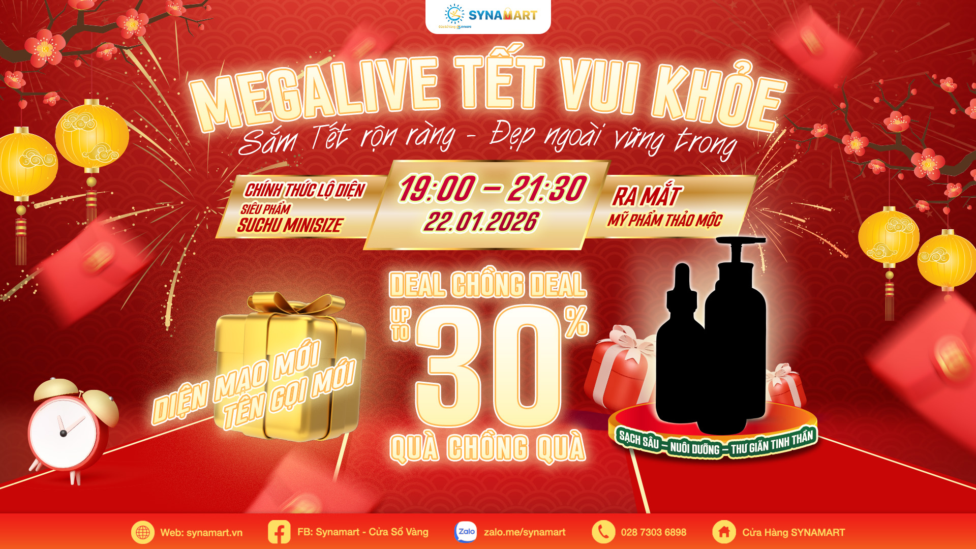 MEGALIVE TẾT VUI KHỎE: RỘN RÀNG SẮM TẾT – ĐẸP NGOÀI VỮNG TRONG CÙNG SYNAMART