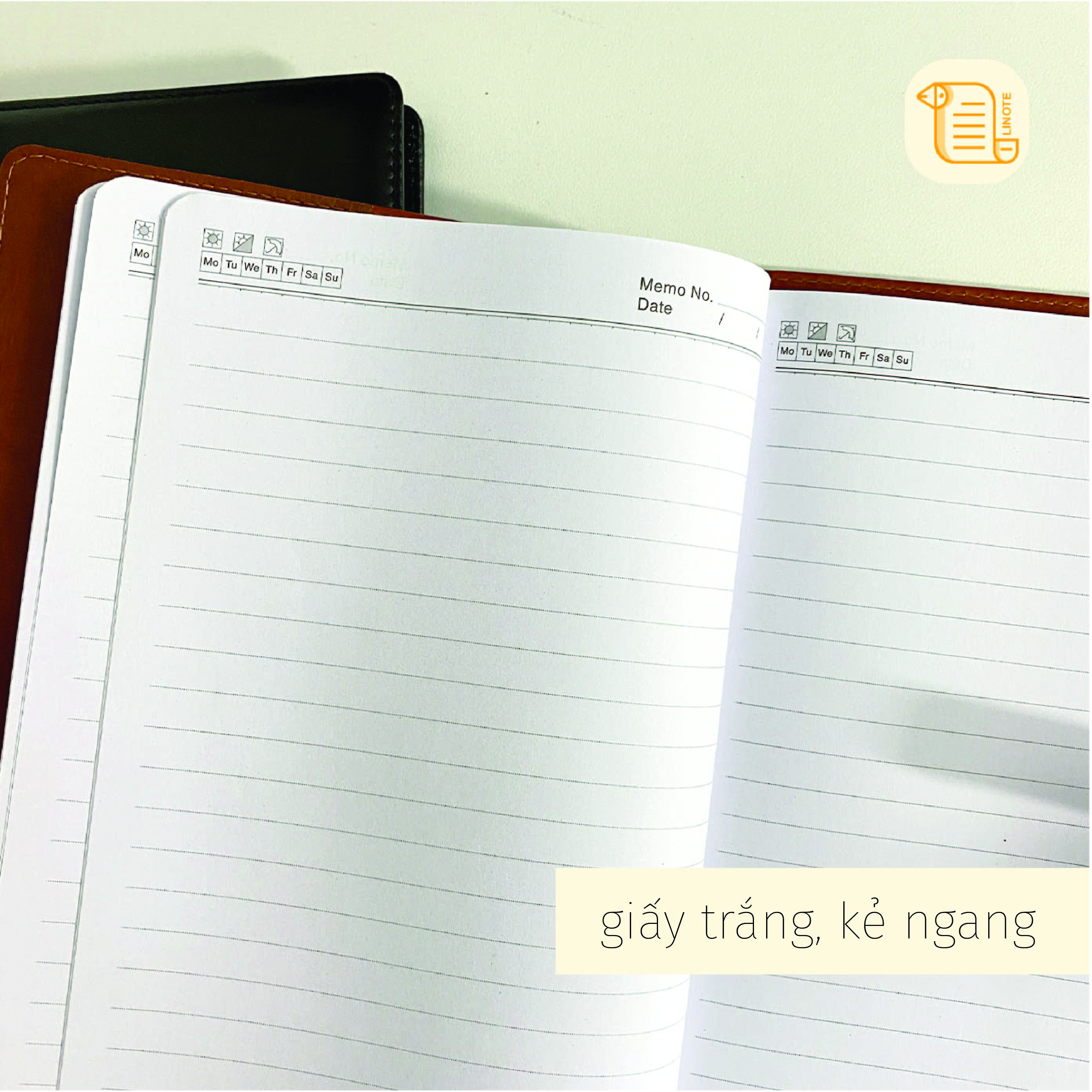 Sổ tay B5 kẻ ngang bìa da HỌA TIẾT 70gsm, 200 trang, cài bút, để thẻ