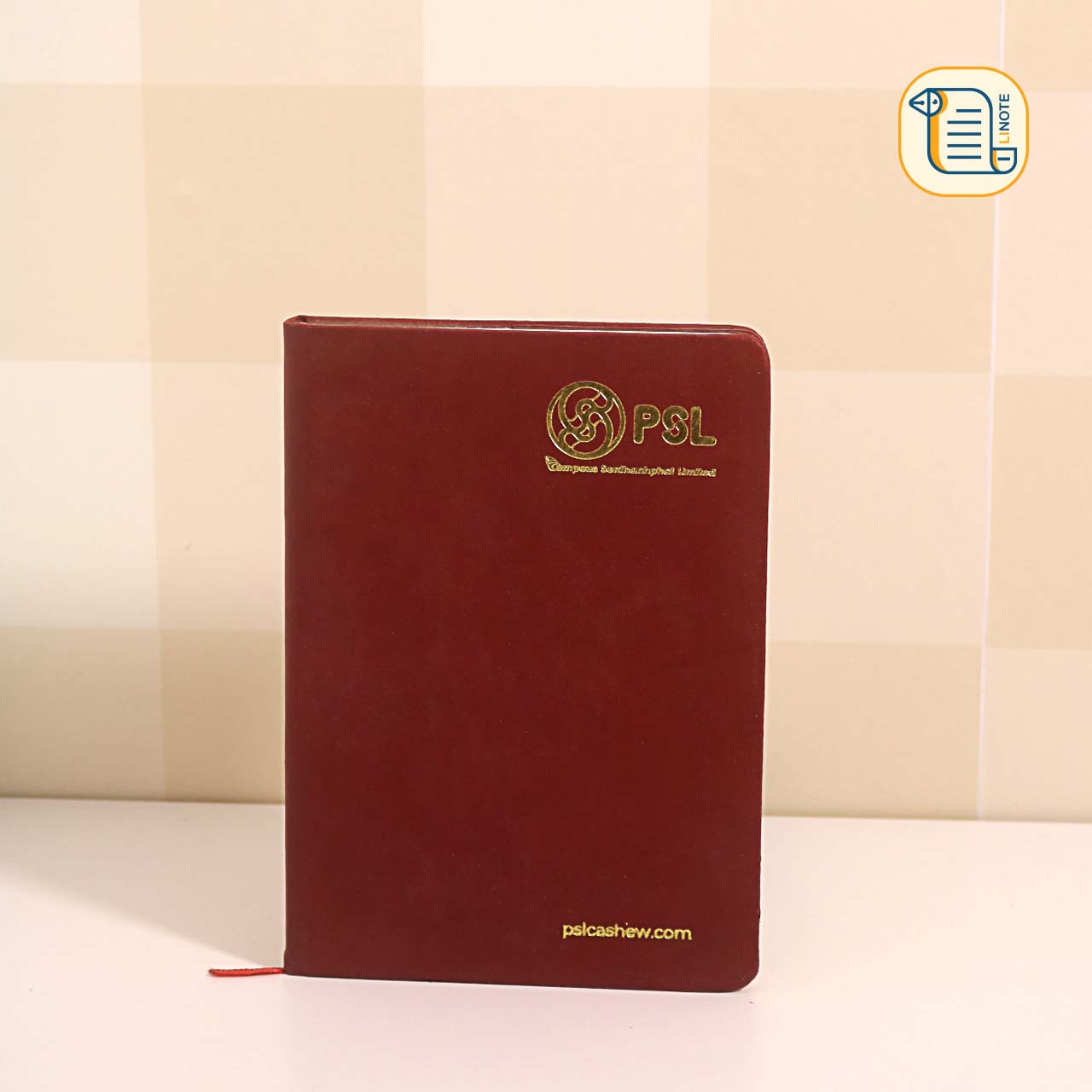 HÀNG ĐẶT Sổ A5 kẻ ngang bìa da ép kim logo 70gsm,200 trang