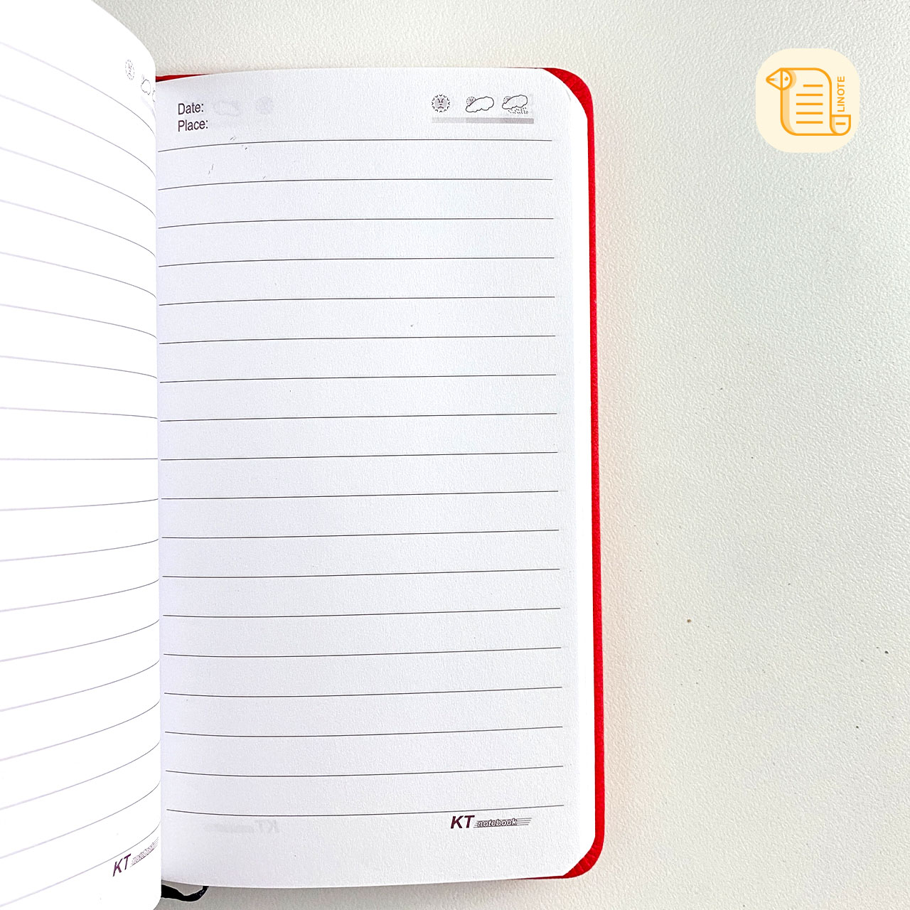 Sổ tay A5; 17,5x9,5 kẻ ngang Classic Notebook bìa da 2 màu 70gsm, 200 trang