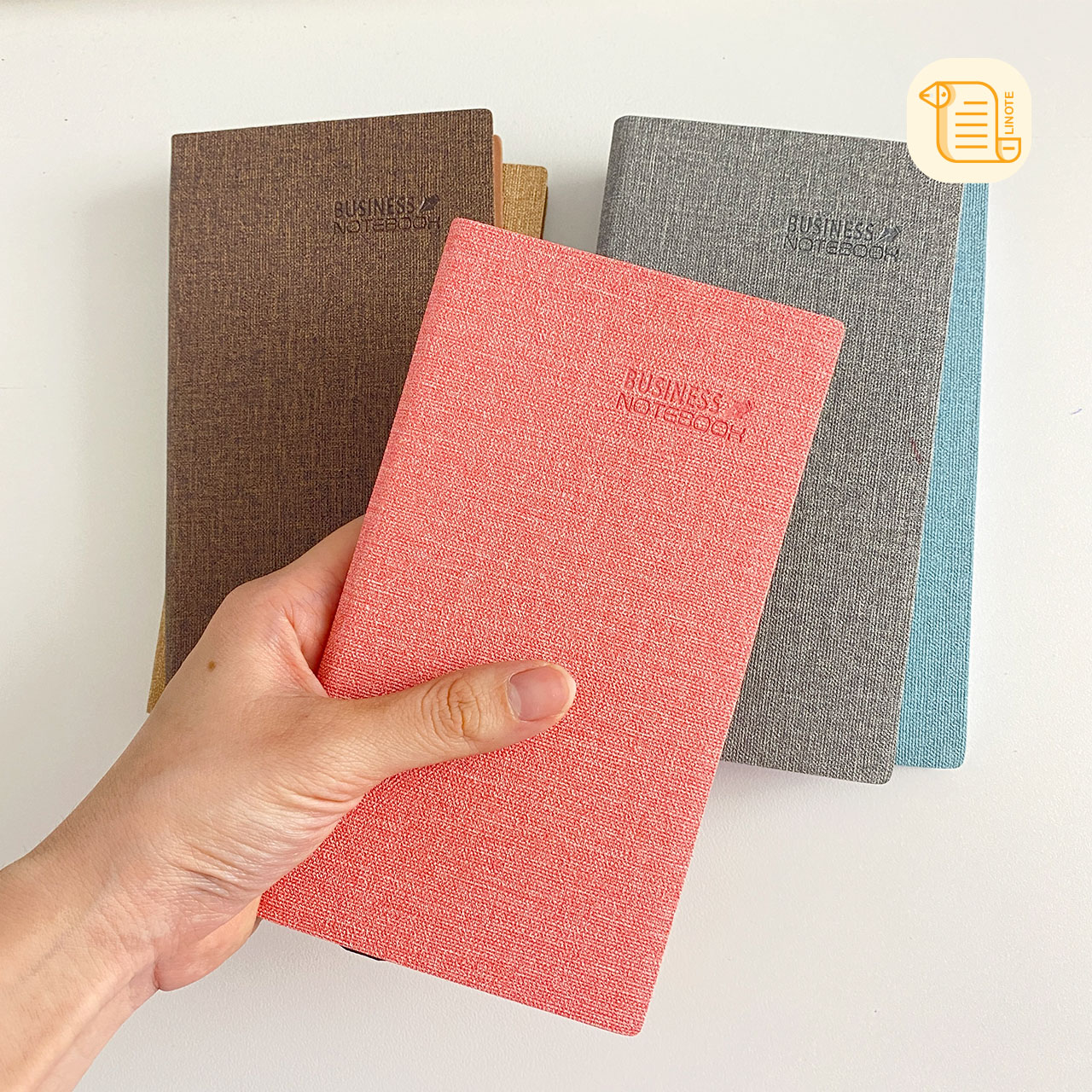 Sổ tay bỏ túi kẻ ngang BUSINESS bìa da 70gsm, 200 trang