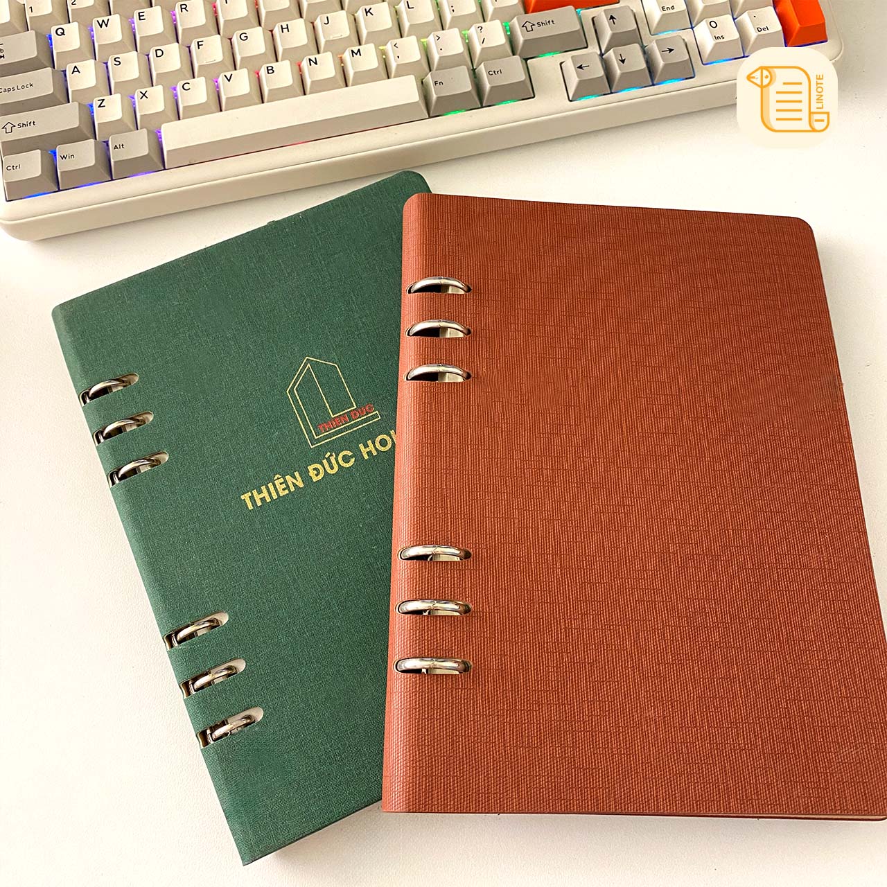 HÀNG ĐẶT Sổ còng B5 kẻ ngang bìa da cứng 70gsm,200 trang