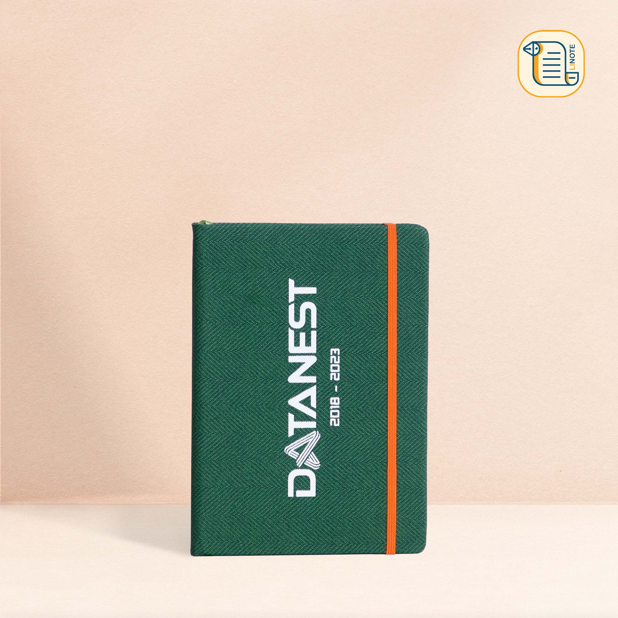HÀNG ĐẶT Sổ A5 kẻ ngang bìa da vân vải in logo công ty 70gsm,200 trang