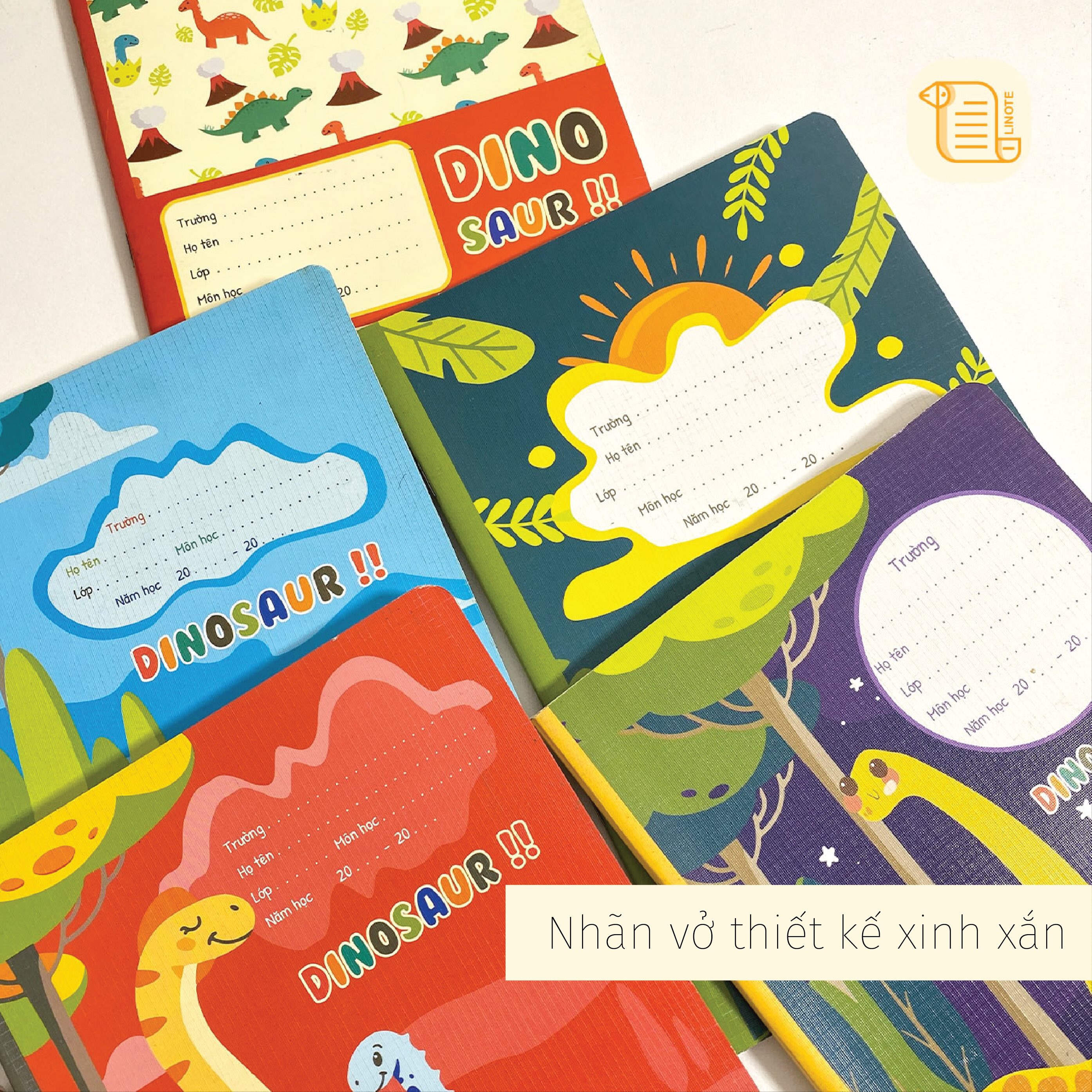 Vở 5 ô ly DINOSAUR 48-80 trang, 80gsm - 100gsm