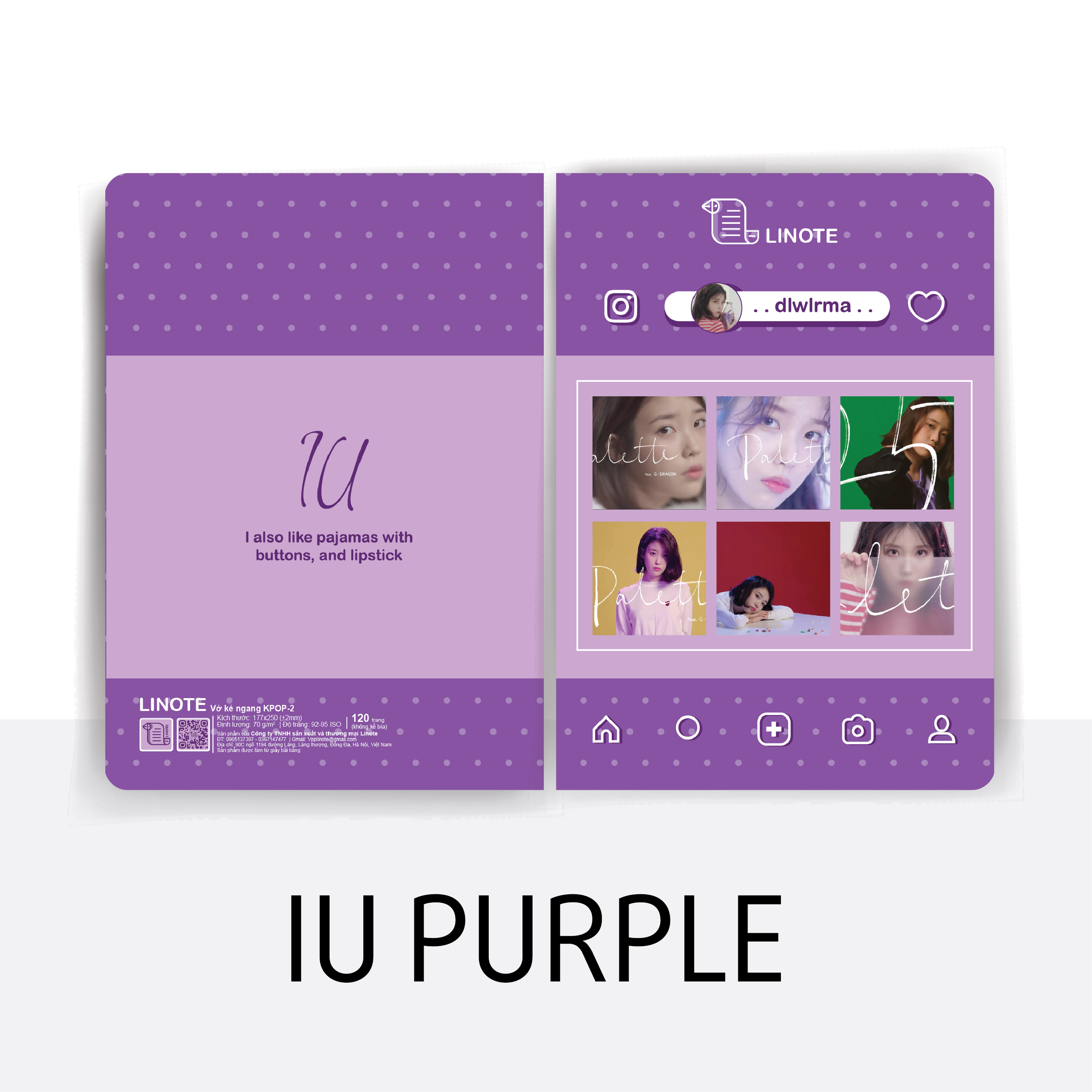 Vở kẻ ngang KPOP-1 72-72 Trang, 60gsm