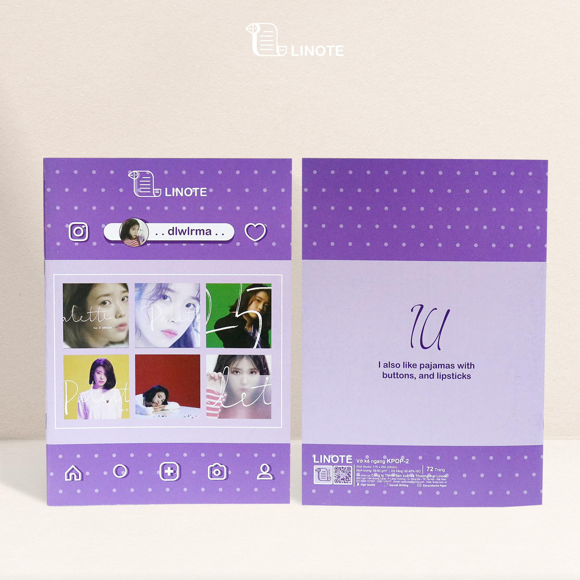 Vở kẻ ngang KPOP-1 72-72 Trang, 60gsm