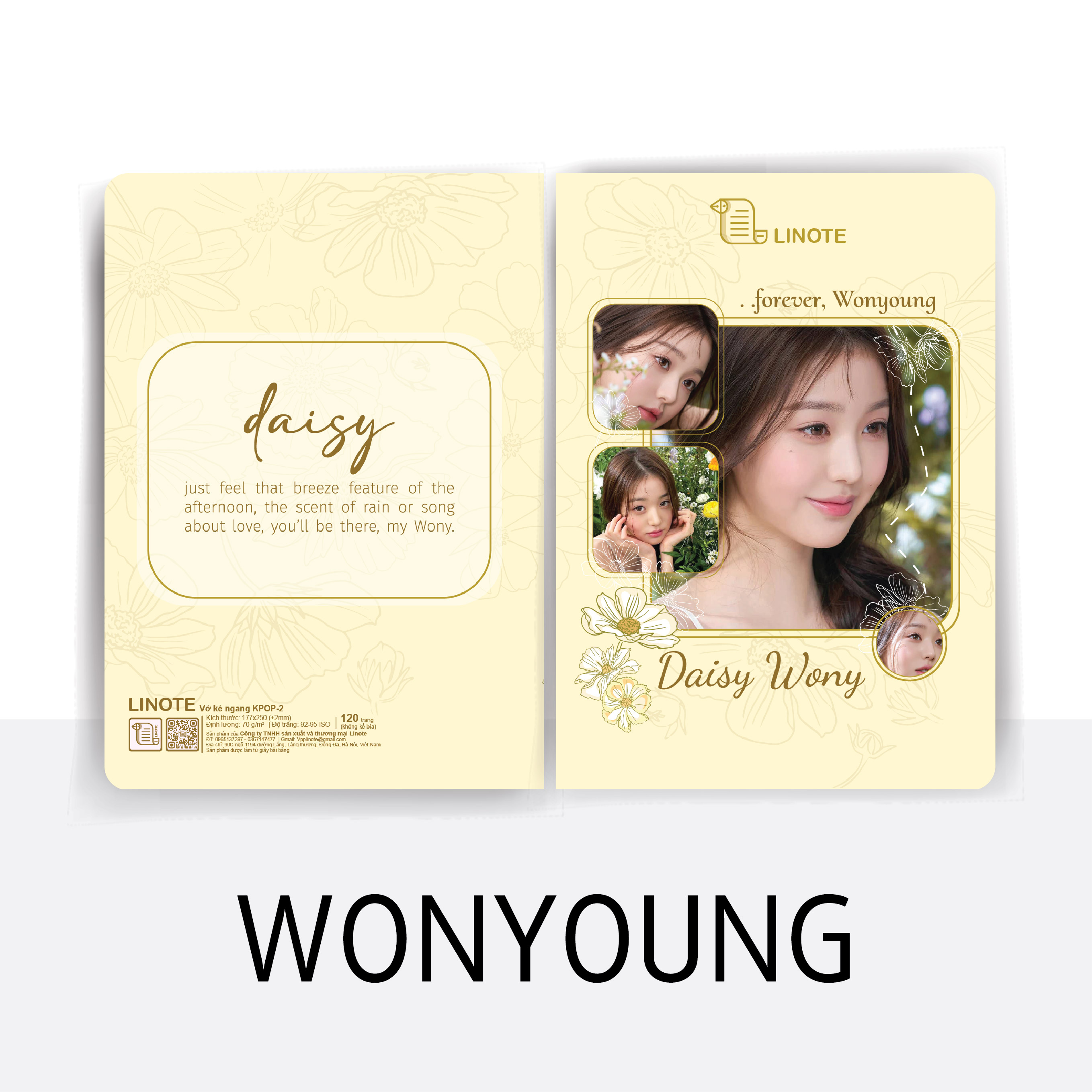 Vở kẻ ngang KPOP-1 72-72 Trang, 60gsm