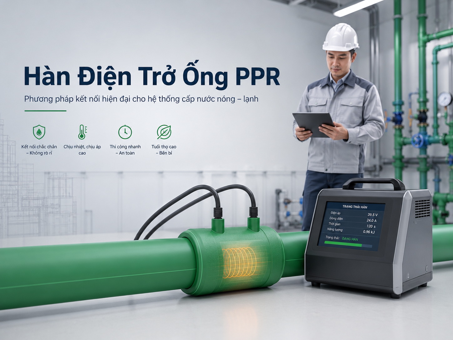 Hàn điện trở ống PPR: Quy trình và ứng dụng